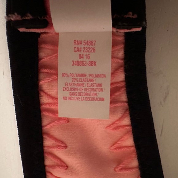 Victoria’s Secret | Neon Colorblock The Flirt Bandeau Bikini Top | Size 34B - Picture 7 of 8